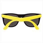 Black with Yellow Temples Back